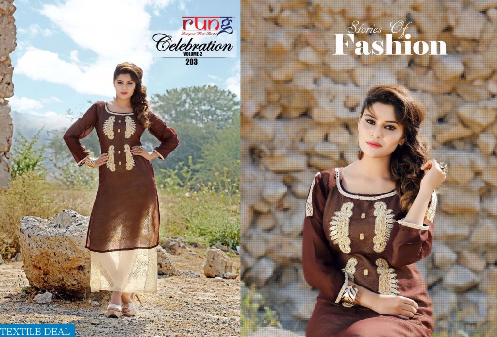 Rung Celebration vol-2 Wholesale readymade Tunics collection